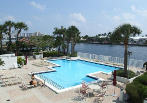 The Hamptons West Condos and Condominium Intracoastal Front Pool