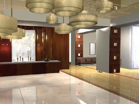 Spiaggia oceanfront residences and condos in Surfside, Miami Beach - Lobby