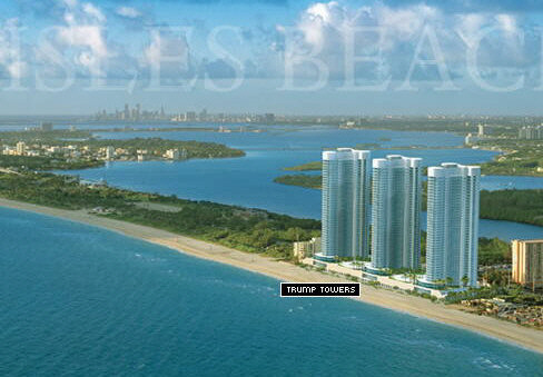 Oceanfront and Beachfront location in Sunny Isles Beach - Trump Towers.