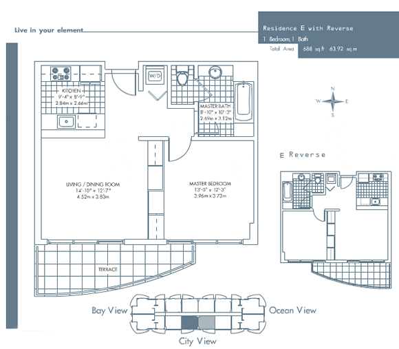 M Residences Condo Hotel Floor Plan E