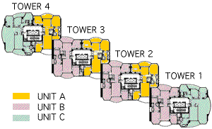 The Pinnacle Condominium in Sunny Isles Beach Site plan and Footprint